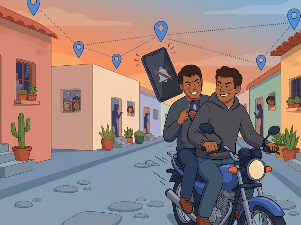 El ladrón silencia tu celular y se lo lleva
